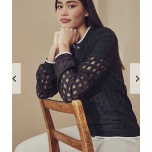 NWT Long Tall Sally CHECK SHEER BOMBER